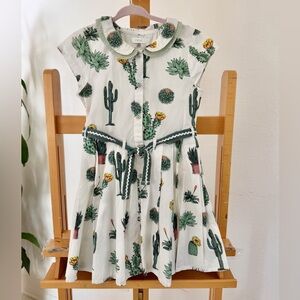 Next Green and White Cactus Kids Dress
